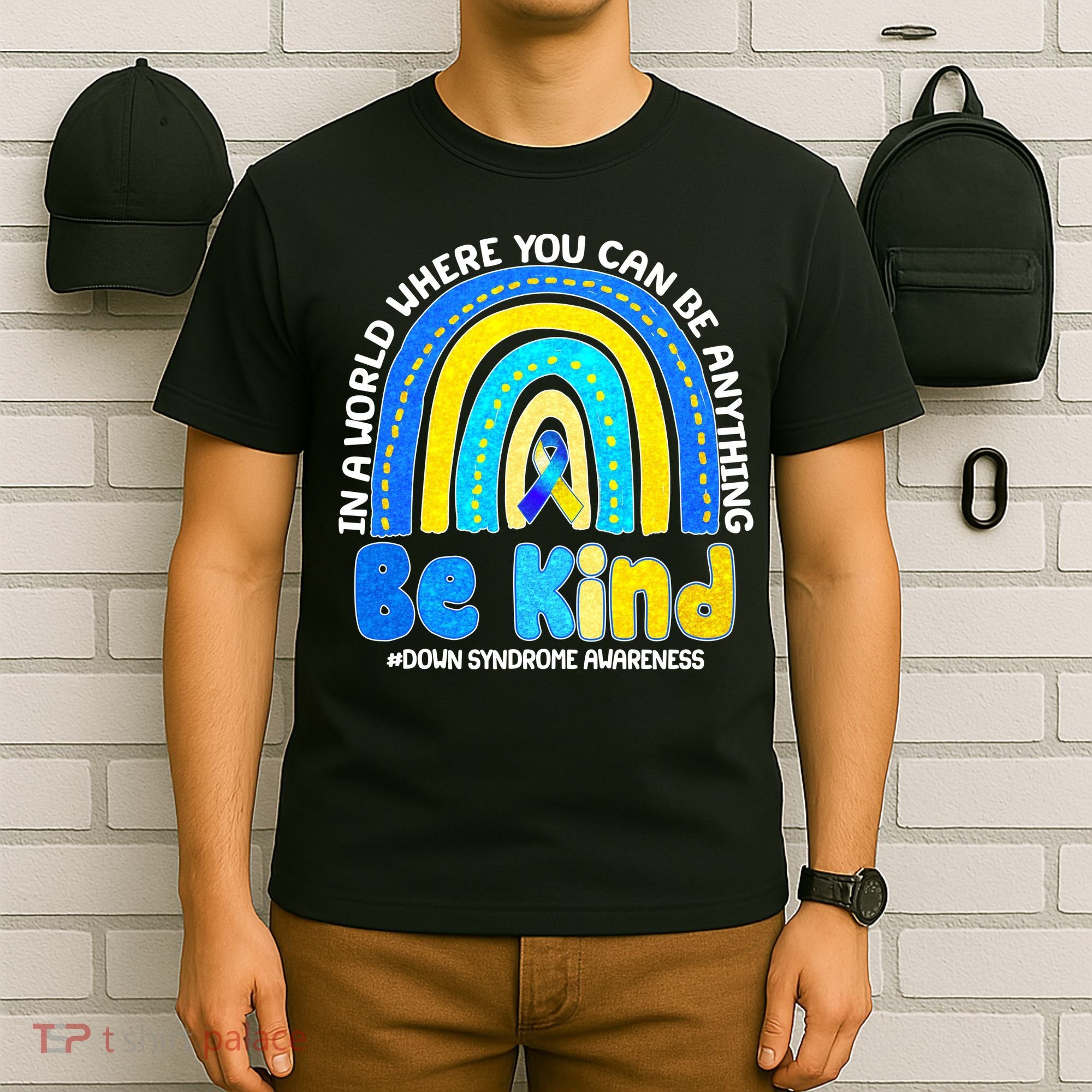 Be Kind Down Syndrome Awareness Rainbow T-Shirt