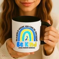 Be Kind Down Syndrome Awareness Rainbow Coffee Mug thumb 3