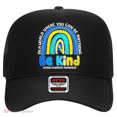 Be Kind Down Syndrome Awareness Rainbow Hat