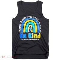 Be Kind Down Syndrome Awareness Rainbow Tank Top thumb 0