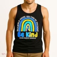 Be Kind Down Syndrome Awareness Rainbow Tank Top thumb 3