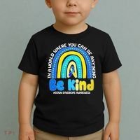 Be Kind Down Syndrome Awareness Rainbow Toddler T-Shirt thumb 2