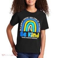 Be Kind Down Syndrome Awareness Rainbow Kids T-Shirt thumb 2