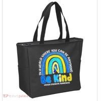 Be Kind Down Syndrome Awareness Rainbow Tote Bag thumb 2