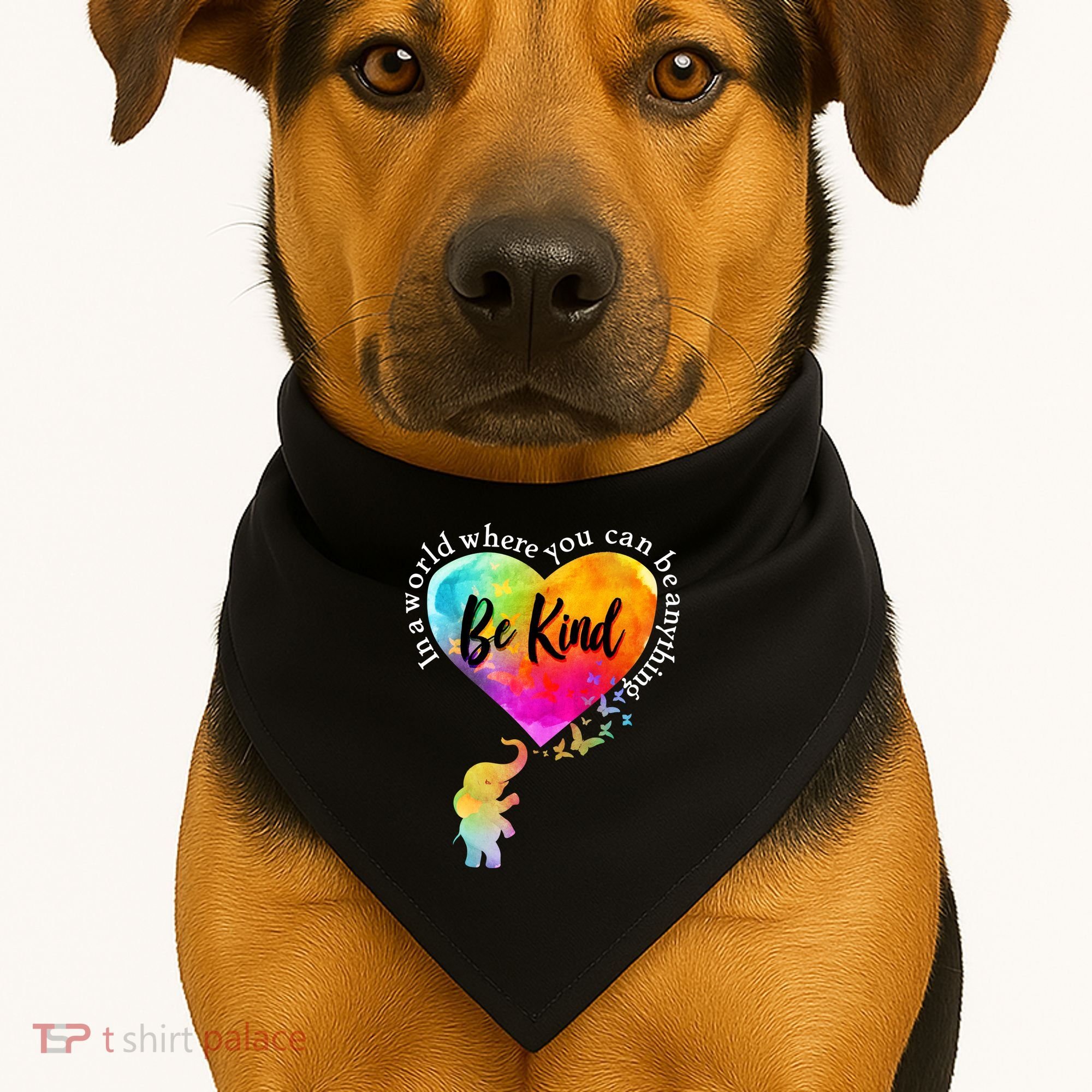 Be Kind Elephant Heart USA-Made Doggie Bandana