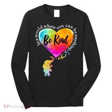 Be Kind Elephant Heart Long Sleeve Shirt