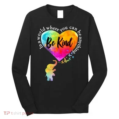 Be Kind Elephant Heart Long Sleeve Shirt