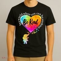 Be Kind Elephant Heart T-Shirt thumb 3