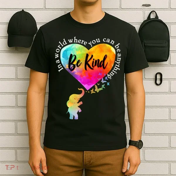 Be Kind Elephant Heart T-Shirt