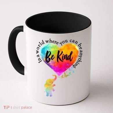 Be Kind Elephant Heart Coffee Mug