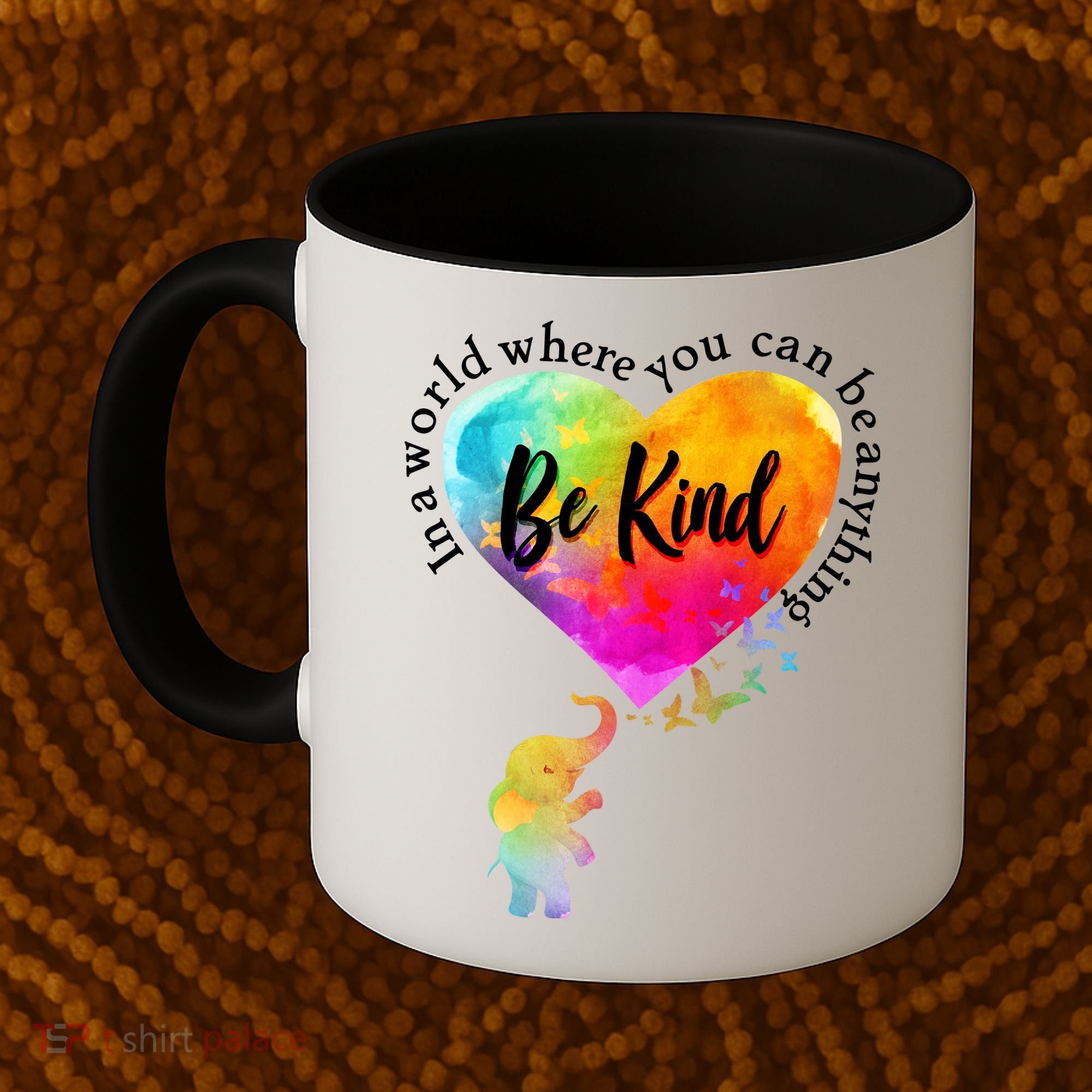 Be Kind Elephant Heart Coffee Mug