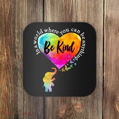 Be Kind Elephant Heart Coaster