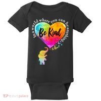 Be Kind Elephant Heart Baby Bodysuit thumb 0
