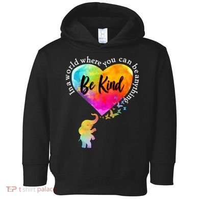 Be Kind Elephant Heart Toddler Hoodie