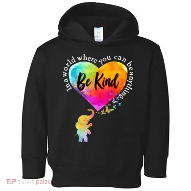 Be Kind Elephant Heart Toddler Hoodie