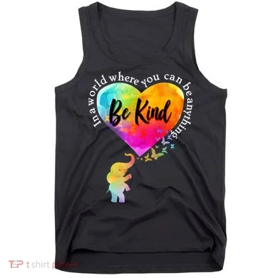 Be Kind Elephant Heart Tank Top