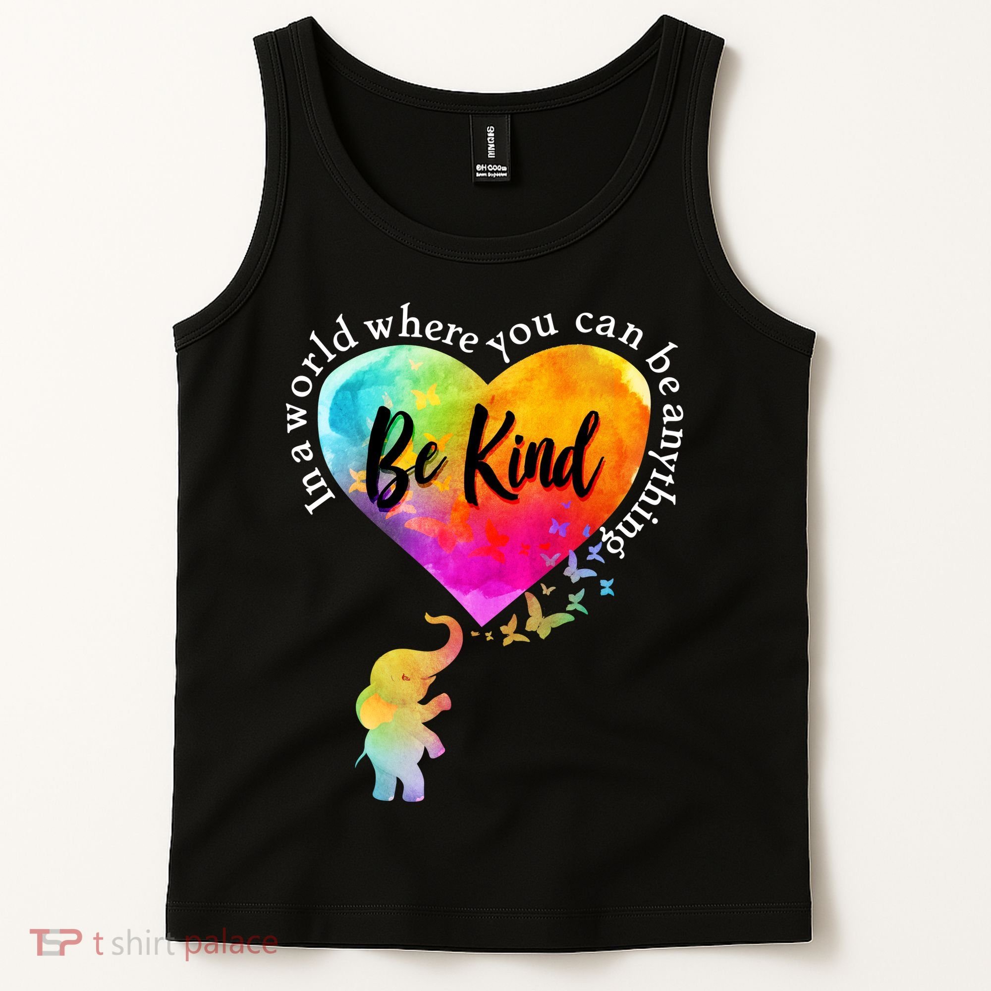 Be Kind Elephant Heart Tank Top