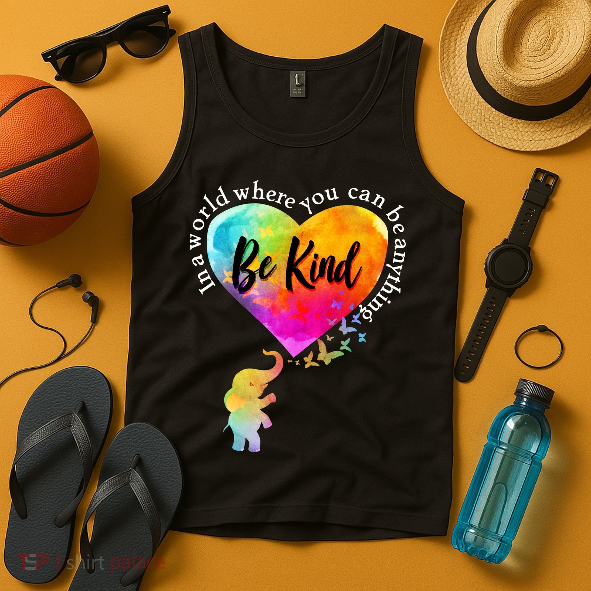 Be Kind Elephant Heart Tank Top
