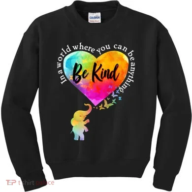 Be Kind Elephant Heart Kids Sweatshirt