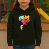 Be Kind Elephant Heart Kids Hoodie thumb 3