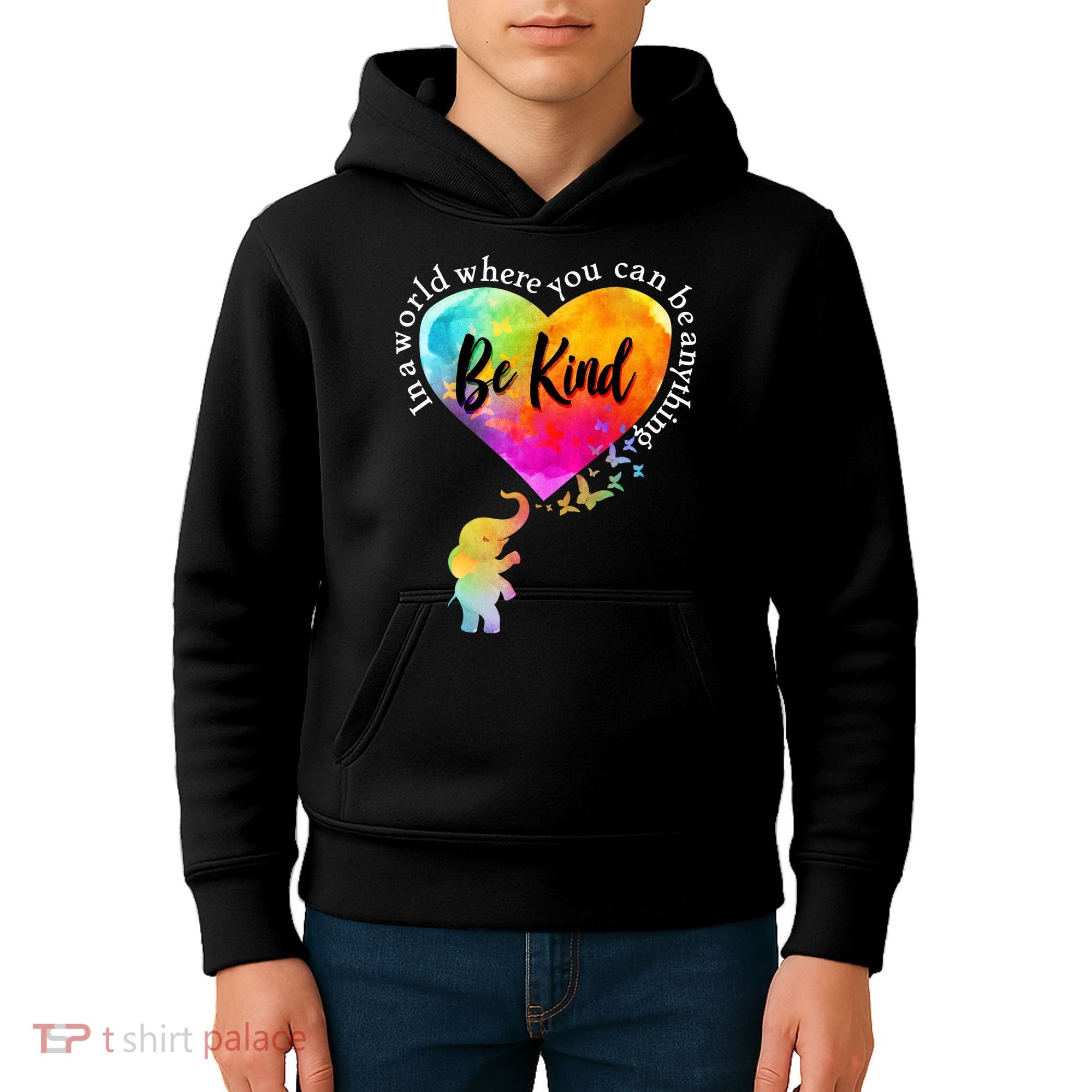 Be Kind Elephant Heart Kids Hoodie