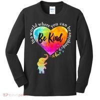 Be Kind Elephant Heart Kids Long Sleeve Shirt thumb 0