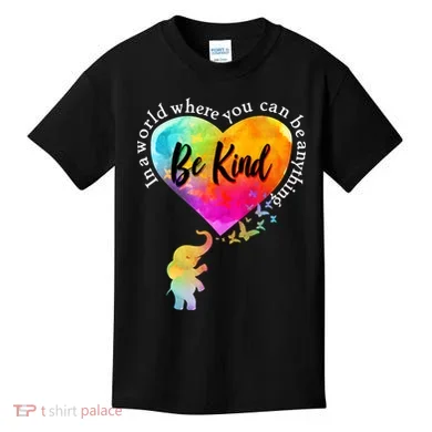 Be Kind Elephant Heart Kids T-Shirt