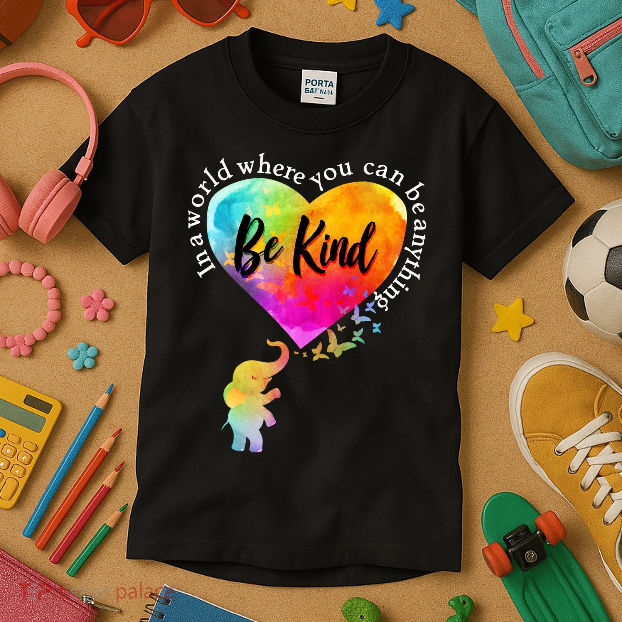 Be Kind Elephant Heart Kids T-Shirt