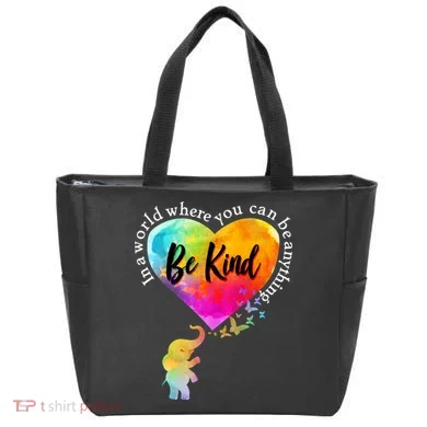 Be Kind Elephant Heart Tote Bag