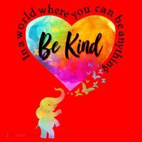 Be Kind Elephant Heart Santa Hat thumb 1