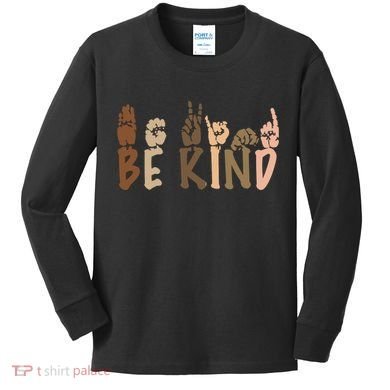 Be Kind Melanin Kids Long Sleeve Shirt