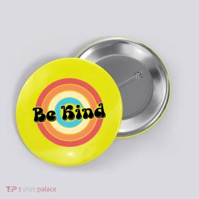 Be Kind Retro Emblem Button