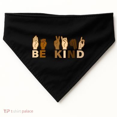 Be Kind Sign Language USA-Made Doggie Bandana