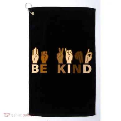 Be Kind Sign Language Golf Towel