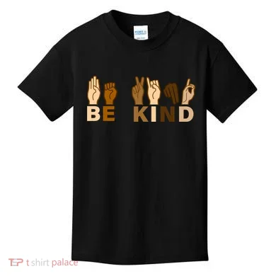 Be Kind Sign Language Kids T-Shirt