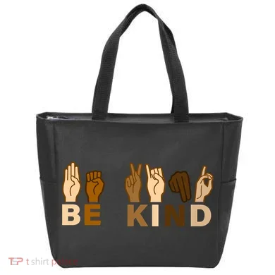 Be Kind Sign Language Tote Bag