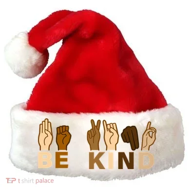Be Kind Sign Language Santa Hat