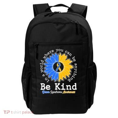 Be Kind Sunflower Ribbon Down Syndrome Awareness Backpack