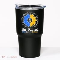 Be Kind Sunflower Ribbon Down Syndrome Awareness Tumbler thumb 0