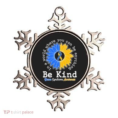 Be Kind Sunflower Ribbon Down Syndrome Awareness Ornament