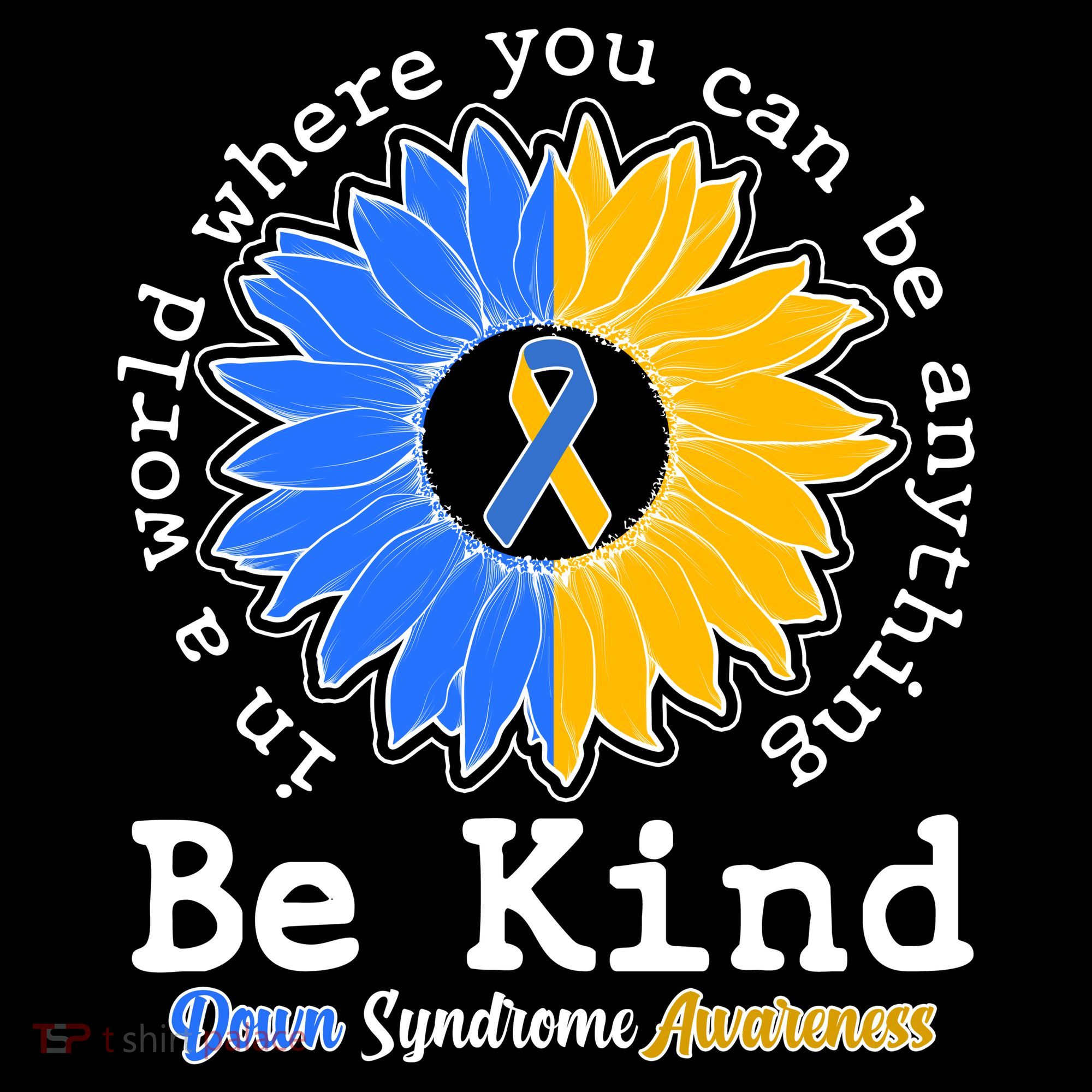Be Kind Sunflower Ribbon Down Syndrome Awareness Ornament