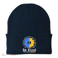 Be Kind Sunflower Ribbon Down Syndrome Awareness Beanie thumb 0