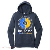 Be Kind Sunflower Ribbon Down Syndrome Awareness Women's Hoodie thumb 0