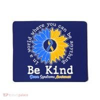 Be Kind Sunflower Ribbon Down Syndrome Awareness Mousepad thumb 0