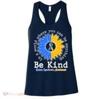 Be Kind Sunflower Ribbon Down Syndrome Awareness Women's Tank Top thumb 0