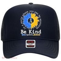 Be Kind Sunflower Ribbon Down Syndrome Awareness Hat thumb 0