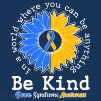 Be Kind Sunflower Ribbon Down Syndrome Awareness Women's T-Shirt thumb 6