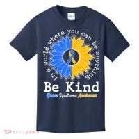 Be Kind Sunflower Ribbon Down Syndrome Awareness Kids T-Shirt thumb 0