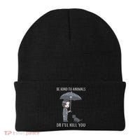 Be Kind To Animals Or I'll Kill You Beanie thumb 0
