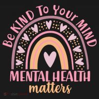 Be Kind To Your Mind Mental Health Matters Patten Rainbow Women's Hoodie thumb 2